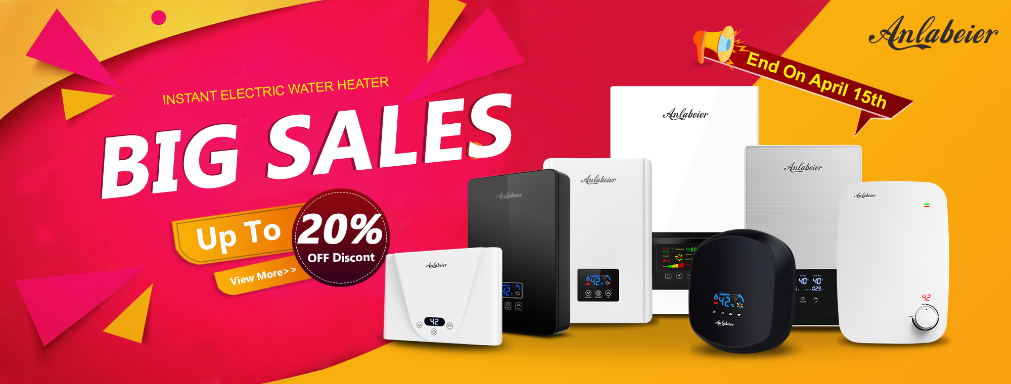 20% OFF ELECTRIC WATER HEATER